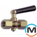 Триходовий кран Afriso для манометра 1/2" х 1/2" PN 16, латунь, Тип різьблення: Внутрішня/Внутрішня, Діаметр різьблення: 1/2", Робочий тиск (бар): 16, Матеріал: Латунь, фото 