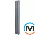 Вертикальні дизайнерські радіатори ARTTIDESIGN Bari III 6/1800/290 сірий матовий, Виконання: Вертикальний, Колір: Сірий, Висота (мм): 1800, Глибина (мм): 125, Кількість секцій: 6, Довжина (мм): 290, фото 