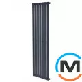 Вертикальний дизайнерський радіатор ARTTIDESIGN Livorno 7/1600/476/50 сірий матовий, Колір: Сірий, Висота (мм): 1600, Глибина (мм): 93, Кількість секцій: 7, Довжина (мм): 476, фото 