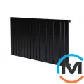 Горизонтальний дизайн радіатор ARTTIDESIGN Terni G 18/600/1062 чорний матовий, Підключення радіатора: Нижнє, Виконання: Горизонтальний, Колір: Чорний, Висота (мм): 600, Кількість секцій: 18, Довжина (мм): 1062, Глибина (мм): 99, Кількість рядів: 1, фото 