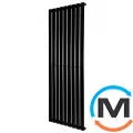 Дизайнерський вертикальний радіатор ARTTIDESIGN Livorno 9/1600/612/50 чорний матовий, Колір: Чорний, Висота (мм): 1600, Глибина (мм): 93, Кількість секцій: 9, Довжина (мм): 612, фото 