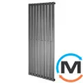 Дизайнерський вертикальний радіатор ARTTIDESIGN Livorno 9/1800/612/50 сірий матовий, Колір: Сірий, Висота (мм): 1800, Глибина (мм): 93, Кількість секцій: 9, Довжина (мм): 612, фото 