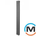 Вертикальний дизайнерський радіатор ARTTIDESIGN Bari III 4/1800/200 сірий матовий, Виконання: Вертикальний, Колір: Сірий, Висота (мм): 1800, Глибина (мм): 118, Кількість секцій: 4, Довжина (мм): 200, фото 
