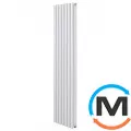 Вертикальний радіатор дизайнерський ARTTIDESIGN Matera II 7/1800/413/50 білий матовий, Підключення радіатора: Нижнє, Колір: Білий, Кількість секцій: 7, фото 