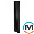 Вертикальний дизайнерський радіатор ARTTIDESIGN Matera II 7/1800/413/50 чорний матовий, Колір: Чорний, Кількість секцій: 7, Довжина (мм): 413, фото 