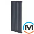 Дизайнерський вертикальний радіатор ARTTIDESIGN Livorno 8/1200/544 сірий матовий, Підключення радіатора: Бокове, Виконання: Вертикальний, Колір: Сірий, Висота (мм): 1200, Кількість секцій: 8, Довжина (мм): 544, Глибина (мм): 93, Кількість рядів: 1, фото 