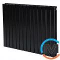 Горизонтальний дизайн радіатор ARTTIDESIGN Terni II G 14/600/826 чорний матовий, Підключення радіатора: Нижнє, Виконання: Горизонтальний, Колір: Чорний, Висота (мм): 600, Кількість секцій: 14, Довжина (мм): 826, Глибина (мм): 99, Кількість рядів: 2, фото 