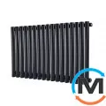 Горизонтальний дизайн радіатор ARTTIDESIGN Rimini G 17/550/1003 чорний матовий, Підключення радіатора: Бокове, Виконання: Горизонтальний, Колір: Чорний, Висота (мм): 550, Кількість секцій: 17, Довжина (мм): 1003, Глибина (мм): 103, Кількість рядів: 1, фото 
