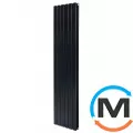 Вертикальний дизайнерський радіатор ARTTIDESIGN Livorno II 6/1800/408/50 чорний матовий, Виконання: Вертикальний, Колір: Чорний, Висота (мм): 1800, Глибина (мм): 103, Кількість секцій: 6, Довжина (мм): 408, Макс. Температура (град.): 90, фото 