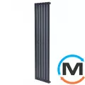 Вертикальний дизайнерський радіатор ARTTIDESIGN Livorno 6/1800/408/50 сірий матовий, Колір: Сірий, Висота (мм): 1800, Глибина (мм): 103, Кількість секцій: 6, Довжина (мм): 408, фото 