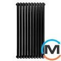 Вертикальний дизайнерський радіатор ARTTIDESIGN Verona 10/1200/600 чорний матовий, Колір: Чорний, Висота (мм): 1200, Кількість секцій: 10, Довжина (мм): 600, фото 