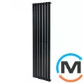 Вертикальний дизайнерський радіатор ARTTIDESIGN Livorno 7/1800/476 чорний матовий, Підключення радіатора: Бокове, Виконання: Вертикальний, Колір: Чорний, Висота (мм): 1800, Кількість секцій: 7, Довжина (мм): 476, Глибина (мм): 93, Кількість рядів: 1, фото 