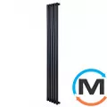 Вертикальный дизайнерский радиатор ARTTIDESIGN Matera 5/1800/295 черный матовый, Цвет: Черный, Кол-во секций: 5, Длина (мм): 295, фото 