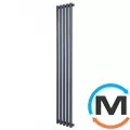 Вертикальный дизайнерский радиатор ARTTIDESIGN Matera 5/1800/295 серый матовый, Цвет: Серый, Кол-во секций: 5, Длина (мм): 295, фото 