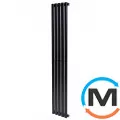 Вертикальный дизайнерский радиатор ARTTIDESIGN Rimini 5/1800/295 черный матовый, Подключение радиатора: Боковое, Исполнение: Вертикальный, Цвет: Черный, Высота (мм): 1800, Кол-во секций: 5, Длина (мм): 295, Глубина (мм): 103, Количество рядов: 1, фото 