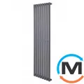 Дизайнерський вертикальний радіатор ARTTIDESIGN Rimini 8/1800/472/50 сірий матовий, Підключення радіатора: Нижнє, Виконання: Вертикальний, Колір: Сірий, Висота (мм): 1800, Кількість секцій: 8, Довжина (мм): 472, Кількість рядів: 1, фото 