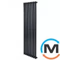 Дизайнерский вертикальный радиатор ARTTIDESIGN Rimini 8/1800/472/50 черный матовый, Подключение радиатора: Нижнее, Исполнение: Вертикальный, Цвет: Черный, Высота (мм): 1800, Кол-во секций: 8, Длина (мм): 472, Количество рядов: 1, фото 