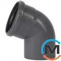 Колено канализационное Ostendorf HT-Safe 110*67˚, Вид канализации: Внутренняя, Тип канализации: Простая, Градус (град.): 67, Цвет: Темно-серый, Диаметр (мм): 100, Материал: Полипропилен PPR, фото 