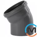 Колено канализационное Ostendorf HT-Safe 160*30˚, Вид канализации: Внутренняя, Тип канализации: Простая, Градус (град.): 30, Цвет: Темно-серый, Диаметр (мм): 160, Материал: Полипропилен PPR, фото 