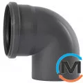 Колено канализационное Ostendorf HT-Safe 160*87˚, Вид канализации: Внутренняя, Тип канализации: Простая, Градус (град.): 90, Цвет: Темно-серый, Диаметр (мм): 160, Материал: Полипропилен PPR, фото 