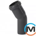 Колено канализационное Ostendorf HT-Safe 32*30˚, Вид канализации: Внутренняя, Тип канализации: Простая, Градус (град.): 30, Цвет: Темно-серый, Диаметр (мм): 32, Материал: Полипропилен PPR, фото 