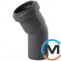Колено канализационное Ostendorf HT-Safe 40*30˚, Вид канализации: Внутренняя, Тип канализации: Простая, Градус (град.): 30, Цвет: Темно-серый, Диаметр (мм): 40, Материал: Полипропилен PPR, фото 