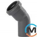 Колено канализационное Ostendorf HT-Safe 40*45˚, Вид канализации: Внутренняя, Тип канализации: Простая, Градус (град.): 45, Цвет: Темно-серый, Диаметр (мм): 40, Материал: Полипропилен PPR, фото 
