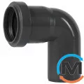 Колено канализационное Ostendorf HT-Safe 40*87˚, Вид канализации: Внутренняя, Тип канализации: Простая, Градус (град.): 90, Цвет: Темно-серый, Диаметр (мм): 40, Материал: Полипропилен PPR, фото 
