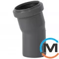 Колено канализационное Ostendorf HT-Safe 50*15˚, Вид канализации: Внутренняя, Тип канализации: Простая, Градус (град.): 15, Цвет: Темно-серый, Диаметр (мм): 50, Материал: Полипропилен PPR, фото 