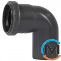 Коліно каналізаційне Ostendorf HT-Safe 50*87˚, Вид каналізації: Внутрішня, Тип каналізації: Проста, Градус (град.): 90, Колір: Темно-сірий, Діаметр (мм): 50, Матеріал: Поліпропілен PPR, фото 