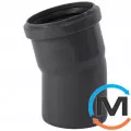 Колено канализационное Ostendorf HT-Safe 75*15˚, Вид канализации: Внутренняя, Тип канализации: Простая, Градус (град.): 15, Цвет: Темно-серый, Диаметр (мм): 75, Материал: Полипропилен PPR, фото 