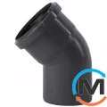 Колено канализационное Ostendorf HT-Safe 75*45˚, Вид канализации: Внутренняя, Тип канализации: Простая, Градус (град.): 45, Цвет: Темно-серый, Диаметр (мм): 75, Материал: Полипропилен PPR, фото 