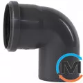 Колено канализационное Ostendorf HT-Safe 75*87˚, Вид канализации: Внутренняя, Тип канализации: Простая, Градус (град.): 90, Цвет: Темно-серый, Диаметр (мм): 75, Материал: Полипропилен PPR, фото 