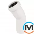 Колено канализационное Ostendorf HT-Safe white 32*30˚, Вид канализации: Внутренняя, Тип канализации: Простая, Градус (град.): 30, Цвет: Белый, Диаметр (мм): 32, Материал: Полипропилен PPR, фото 