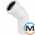 Колено канализационное Ostendorf HT-Safe white 32*45˚, Вид канализации: Внутренняя, Тип канализации: Простая, Градус (град.): 45, Цвет: Белый, Диаметр (мм): 32, Материал: Полипропилен PPR, фото 