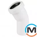 Колено канализационное Ostendorf HT-Safe white 40*30˚, Вид канализации: Внутренняя, Тип канализации: Простая, Градус (град.): 30, Цвет: Белый, Диаметр (мм): 40, Материал: Полипропилен PPR, фото 