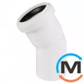 Колено канализационное Ostendorf HT-Safe white 50*30˚, Вид канализации: Внутренняя, Тип канализации: Простая, Градус (град.): 30, Цвет: Белый, Диаметр (мм): 50, Материал: Полипропилен PPR, фото 