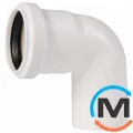 Колено канализационное Ostendorf HT-Safe white 50*87˚, Вид канализации: Внутренняя, Тип канализации: Простая, Градус (град.): 90, Цвет: Белый, Диаметр (мм): 50, Материал: Полипропилен PPR, фото 