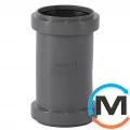 Муфта надвижная 50, Вариант: Надвижная, Вид канализации: Внутренняя, Тип канализации: Простая, Цвет: Темно-серый, Диаметр (мм): 50, Материал: Полипропилен PPR, фото 