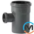 Тройник канализационный Ostendorf HT-Safe 110/50*87˚, Вид канализации: Внутренняя, Тип канализации: Простая, Градус (град.): 90, Модификация: 110/50х87, Цвет: Темно-серый, Диаметр (мм): 100, Материал: Полипропилен PPR, фото 