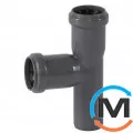 Тройник канализационный Ostendorf HT-Safe 32/32*87˚, Вид канализации: Внутренняя, Тип канализации: Простая, Градус (град.): 90, Модификация: 32/32х87, Цвет: Темно-серый, Диаметр (мм): 32, Материал: Полипропилен PPR, фото 