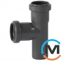 Тройник канализационный Ostendorf HT-Safe 40/40*87˚, Вид канализации: Внутренняя, Тип канализации: Простая, Градус (град.): 90, Модификация: 40/40х87, Цвет: Темно-серый, Диаметр (мм): 40, Материал: Полипропилен PPR, фото 