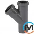 Трійник каналізаційний Ostendorf HT-Safe 50/50*45˚, Вид каналізації: Внутрішня, Тип каналізації: Проста, Градус (град.): 45, Модифікація: 50/50х45, Колір: Темно-сірий, Діаметр (мм): 50, Матеріал: Поліпропілен PPR, фото 