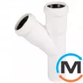 Тройник канализационный Ostendorf HT-Safe white 32/32*45˚, Вид канализации: Внутренняя, Тип канализации: Простая, Градус (град.): 45, Модификация: 32/32х45, Цвет: Белый, Диаметр (мм): 32, Материал: Полипропилен PPR, фото 