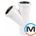 Тройник канализационный Ostendorf HT-Safe white 50/50*45˚, Вид канализации: Внутренняя, Тип канализации: Простая, Градус (град.): 45, Модификация: 50/50х45, Цвет: Белый, Диаметр (мм): 50, Материал: Полипропилен PPR, фото 