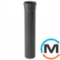 Труба канализационная Ostendorf HT-Safe 110*1000, Вариант: С раструбом, Вид канализации: Внутренняя, Тип канализации: Простая, Цвет: Темно-серый, Диаметр (мм): 100, Толщина стенки (мм): 2.7, Длина (мм): 1000, Материал: Полипропилен PPR, фото 