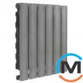 Радіатор опалення Fondital алюмінієвий (6 секцій) BLITZ SUPER B4 PURE METAL 500/100, Колір: Сірий, Міжосьова відстань (мм): 500, Кількість секцій: 6, фото 