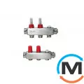 Коллектор из нержавеющей стали Danfoss 2+2 с ротаметрами SSM-2F, Количество выходов: 2, Тип коллектора: С расходомерами, фото 