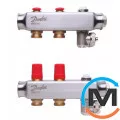 Колектор із нержавіючої сталі Danfoss 2+2 SSM-2, Кількість виходів: 2, Тип колектора: З термоклапанами, фото 