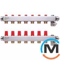 Колектор із нержавіючої сталі Danfoss 7+7 SSM-7, Кількість виходів: 7, Тип колектора: З термоклапанами, фото 